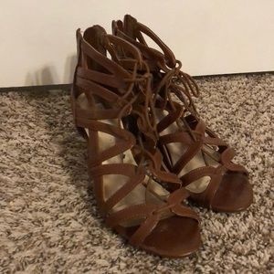 Brown heeled Sandals